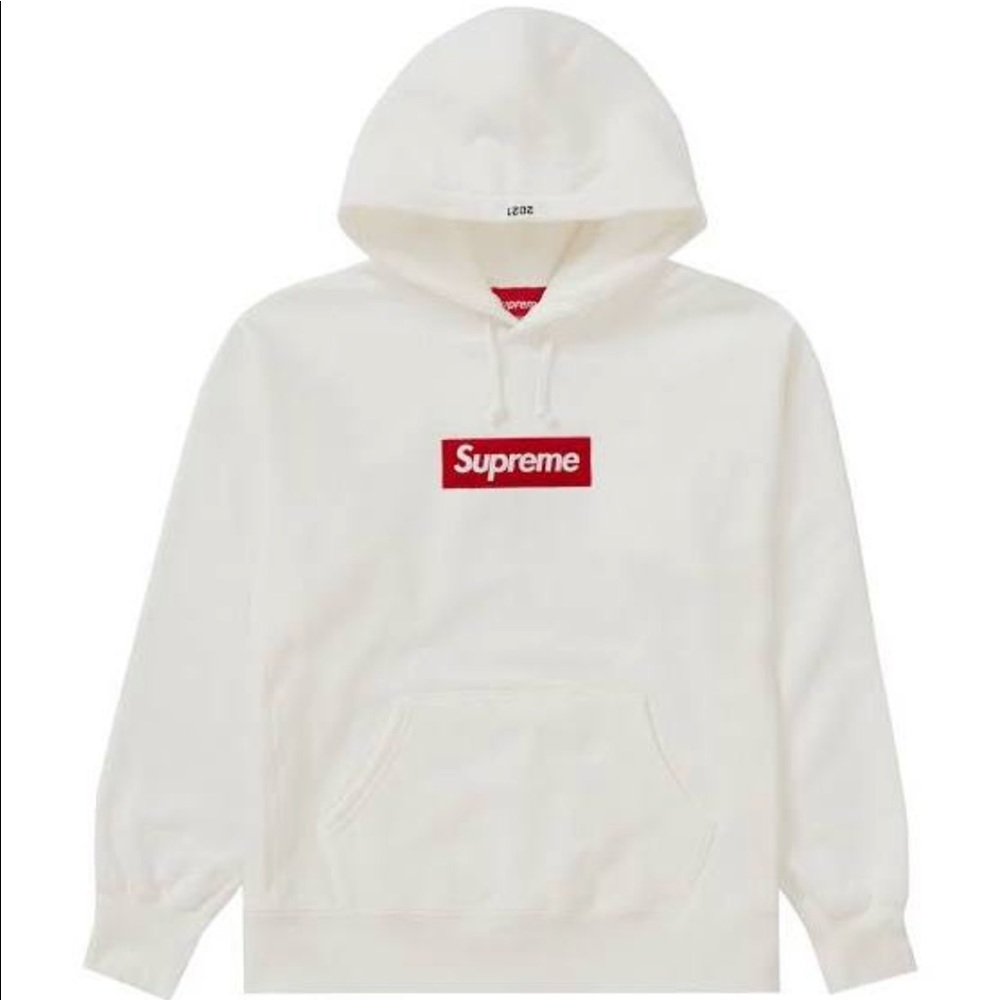 brand New. Authentic Supreme white box logo hoodie